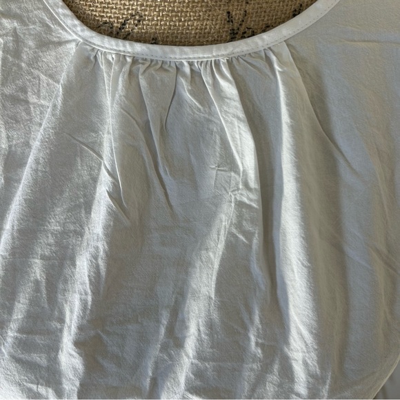 Madewell Embroidered Poplin Puff-Sleeve Cutout Crop Top - Picture 6 of 8